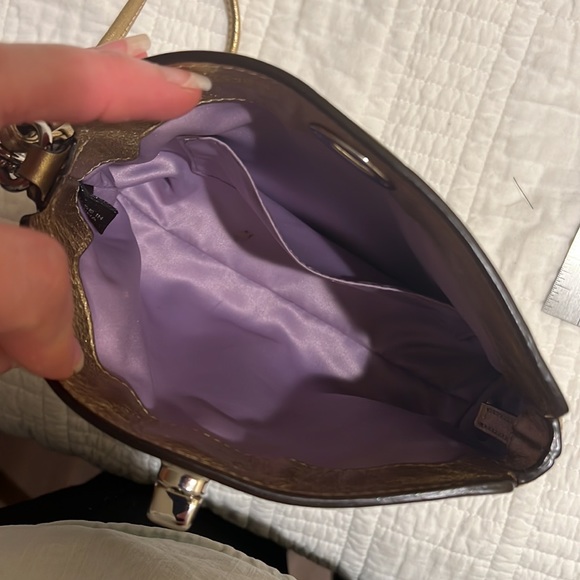 Coach clutch /wristlet in classic C print. Gold & silver with a hint of sparkle - Picture 8 of 8